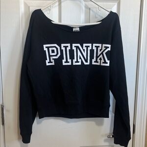 PINK Victoria's Secret Black Cropped Top